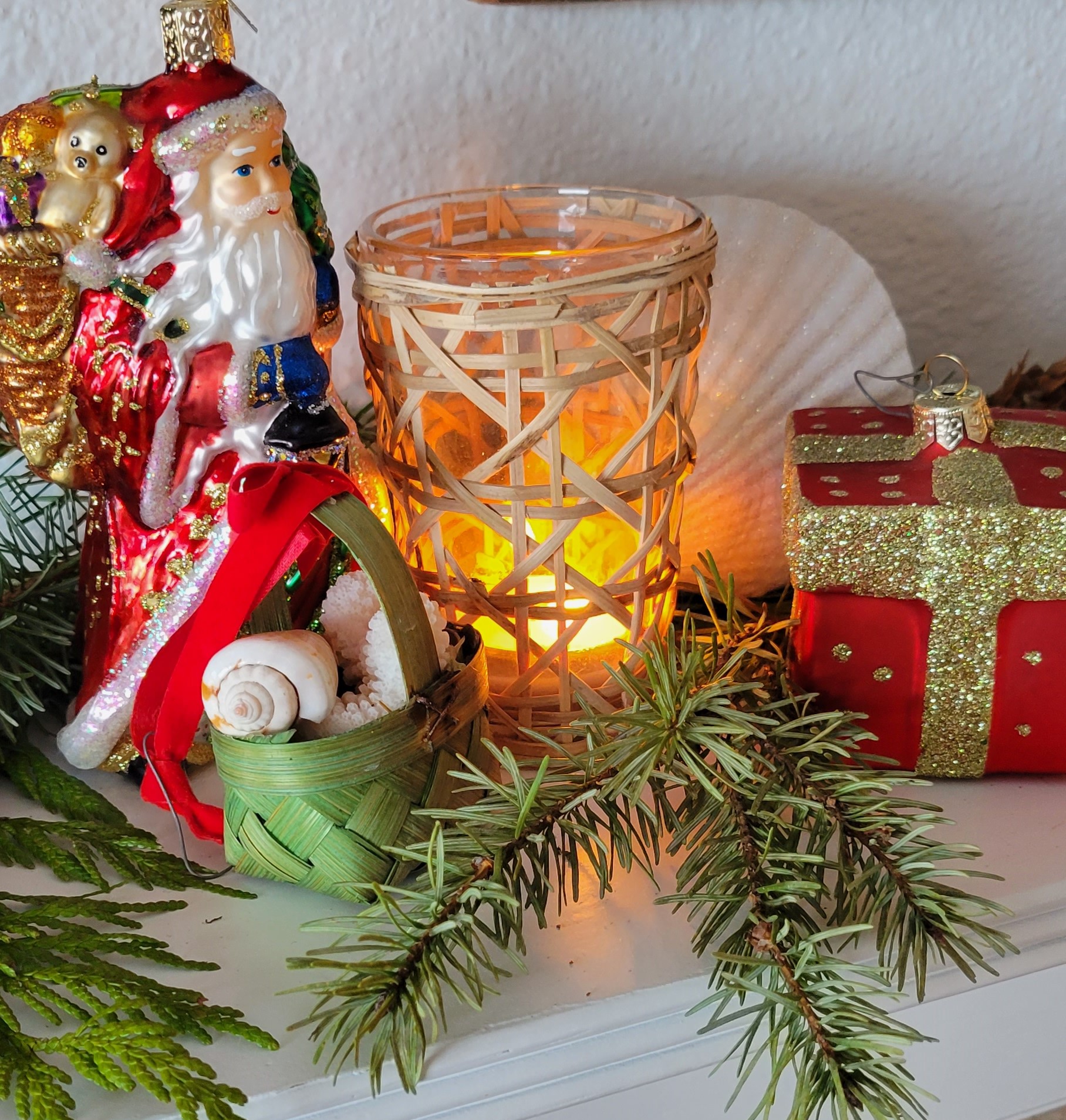 Santa Monica Woven Cane Votive Holders