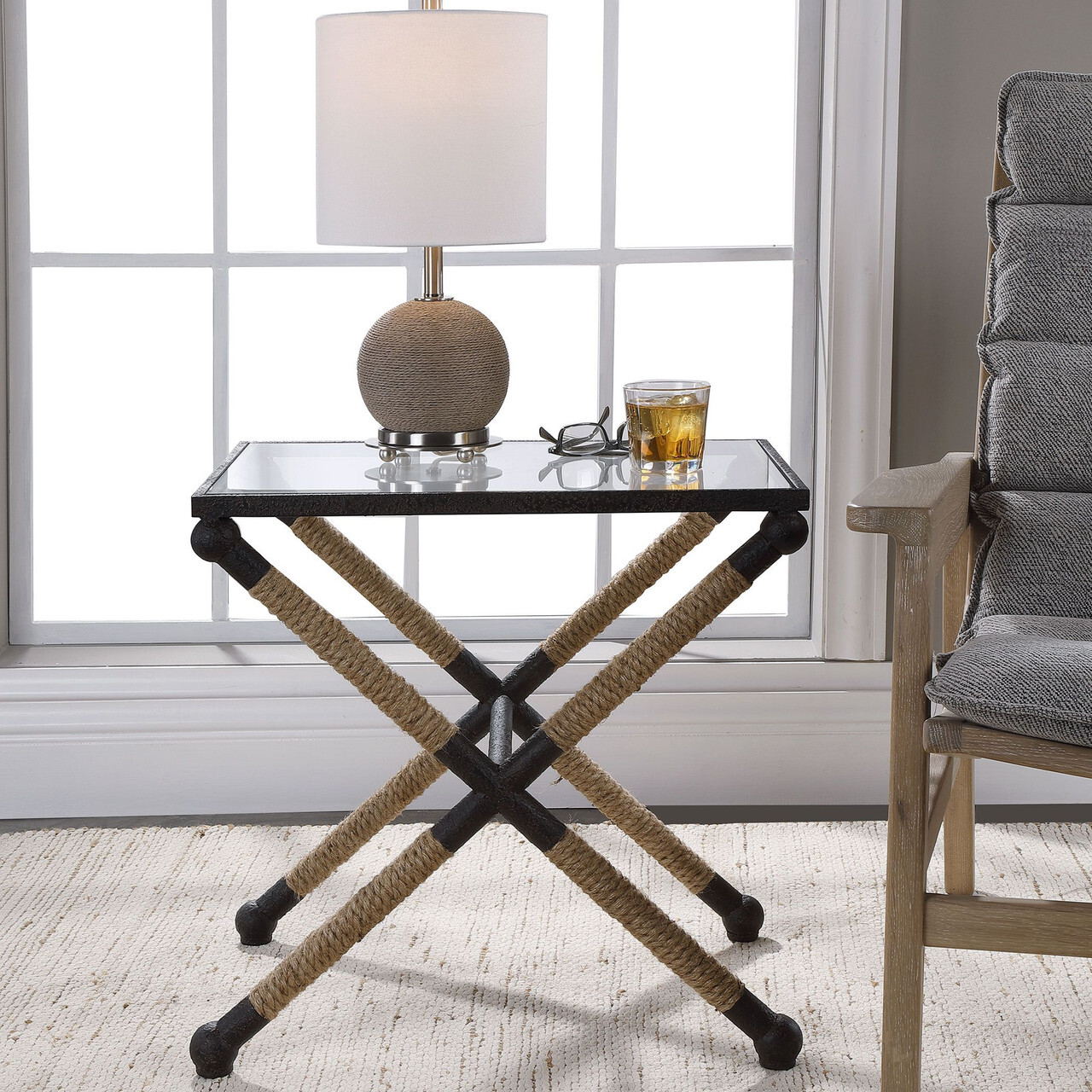 Braddock Glass Topped Table