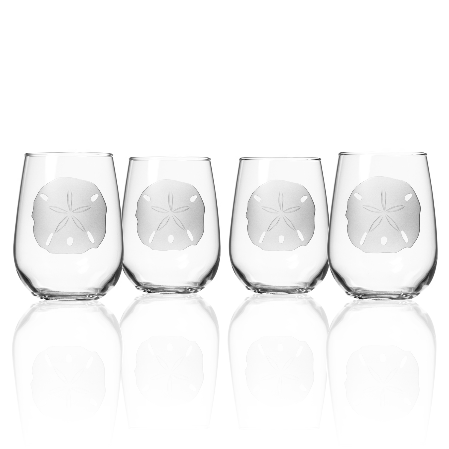 Perfect for beach living - Sand Dollar stemless tumblers