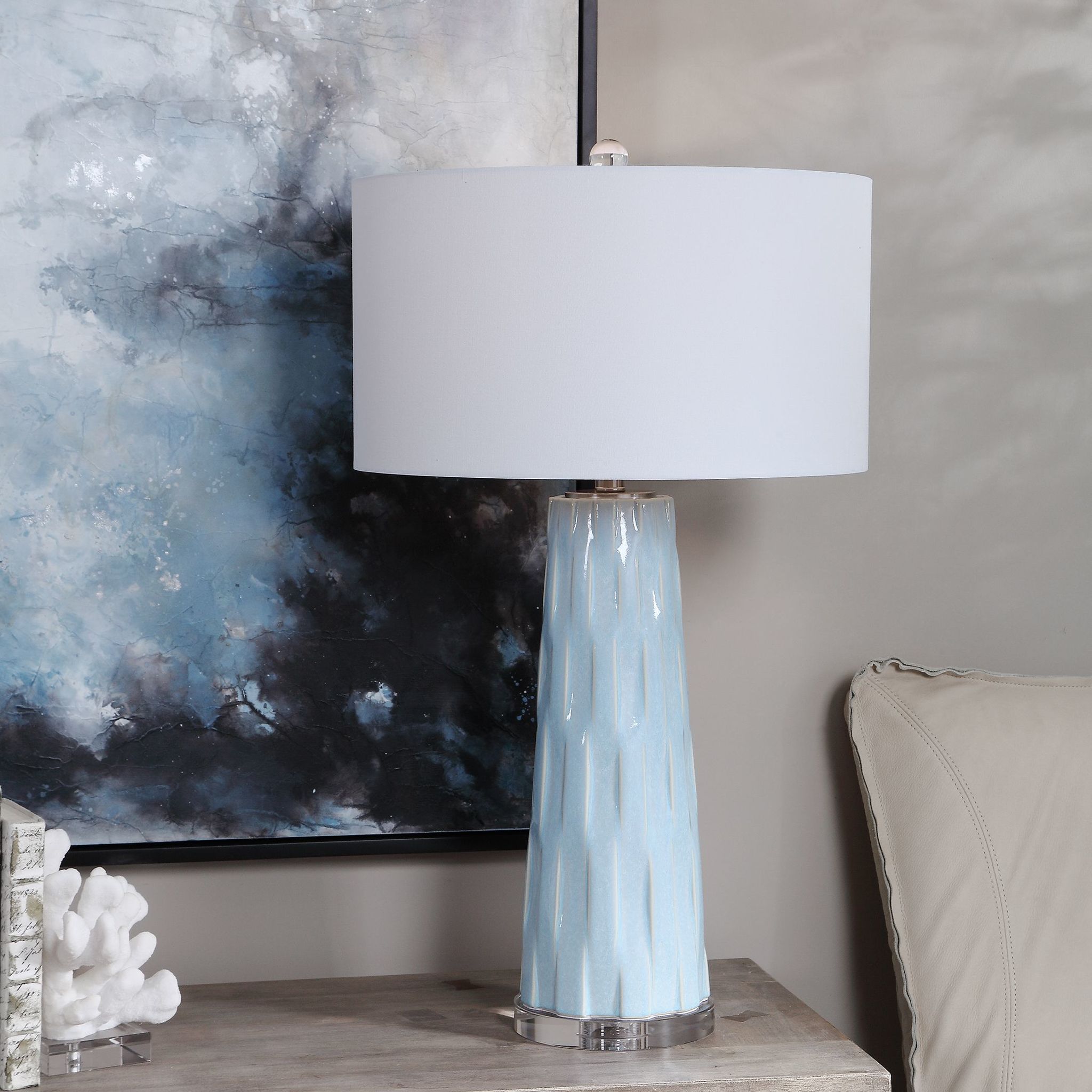 Breeze Light Blue Table Lamp