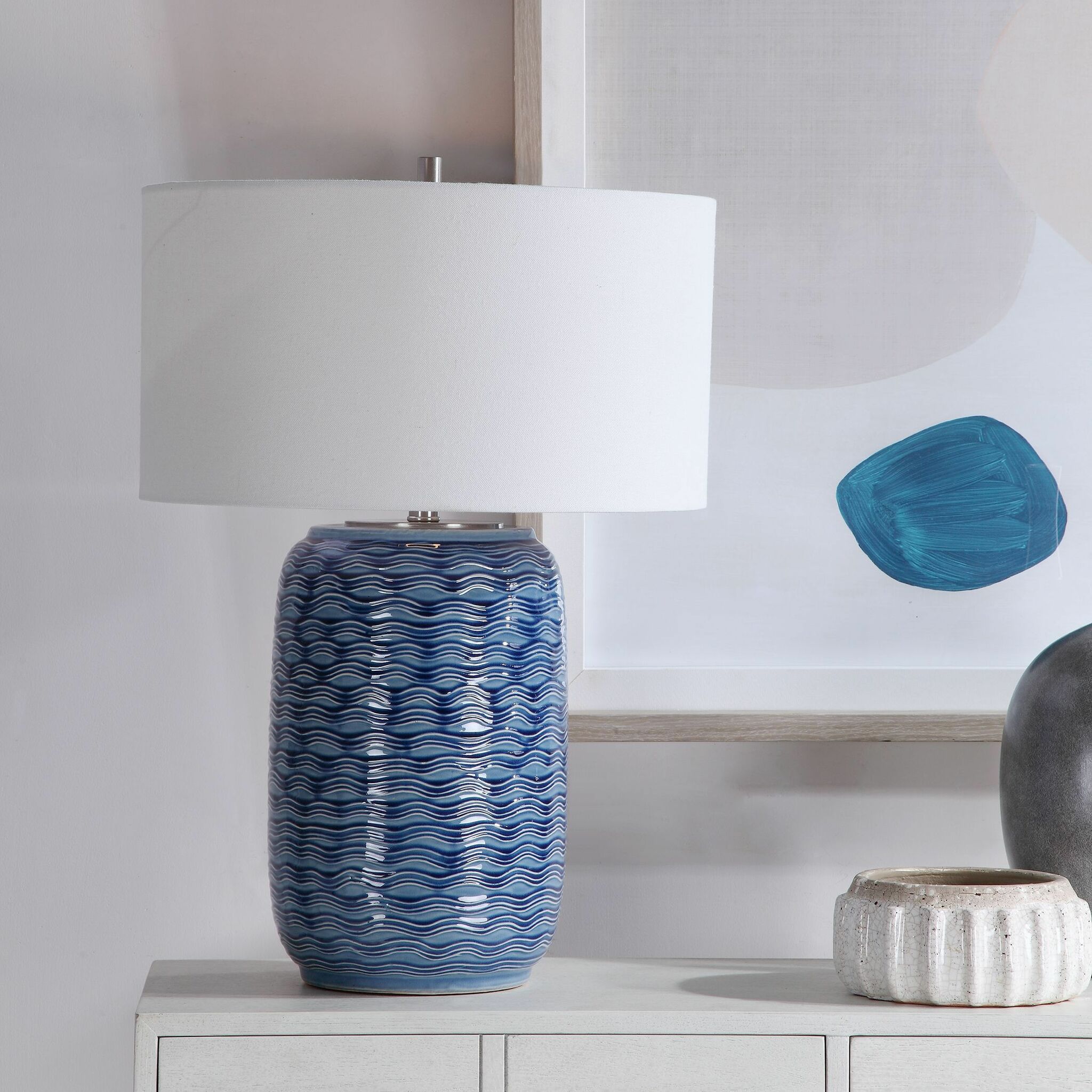 Blue Waves Table Lamp