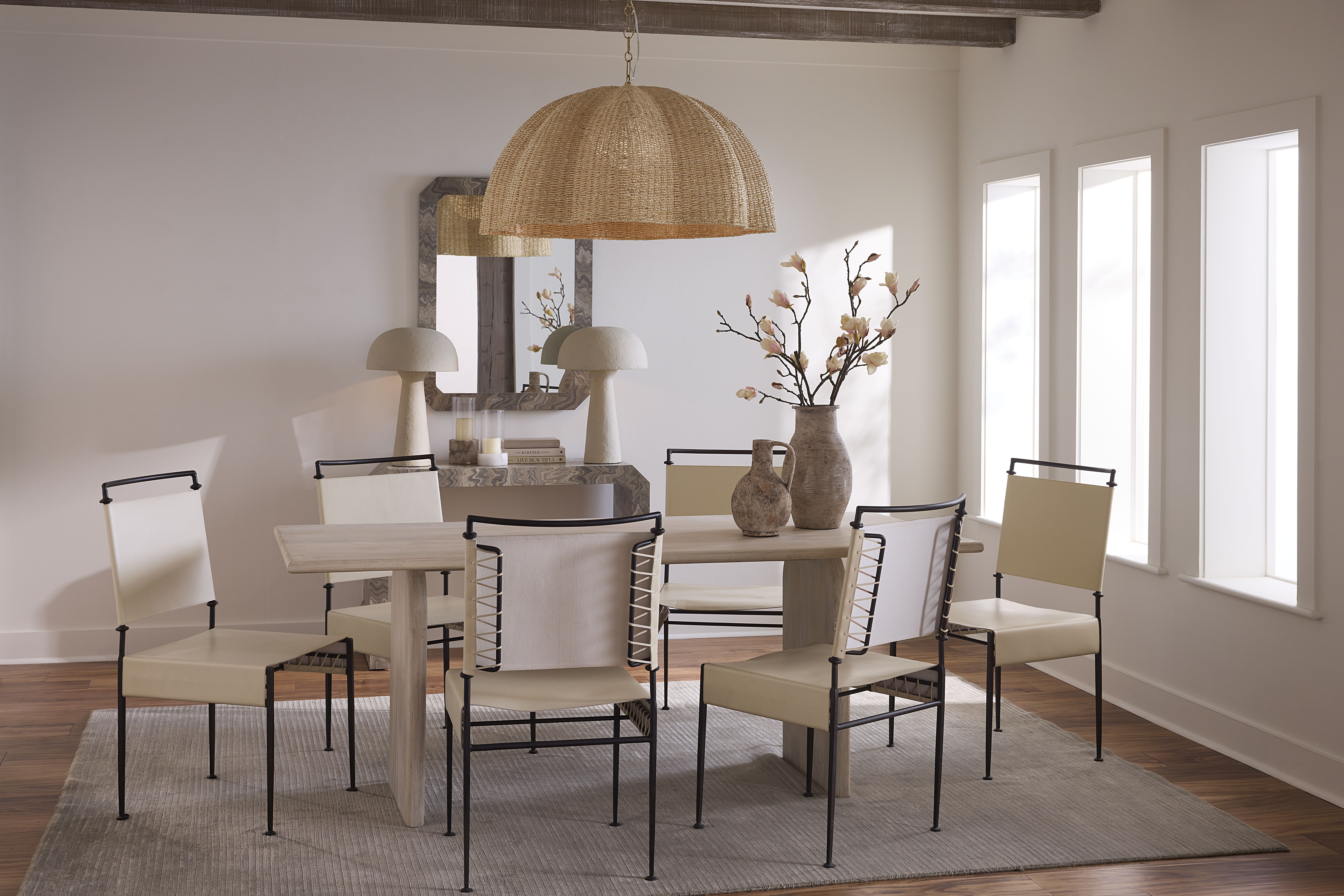 Rosemary Beach Natural Pendant Light in Dining Room Rosemary Beach Natural Pendant Light in Dining Room