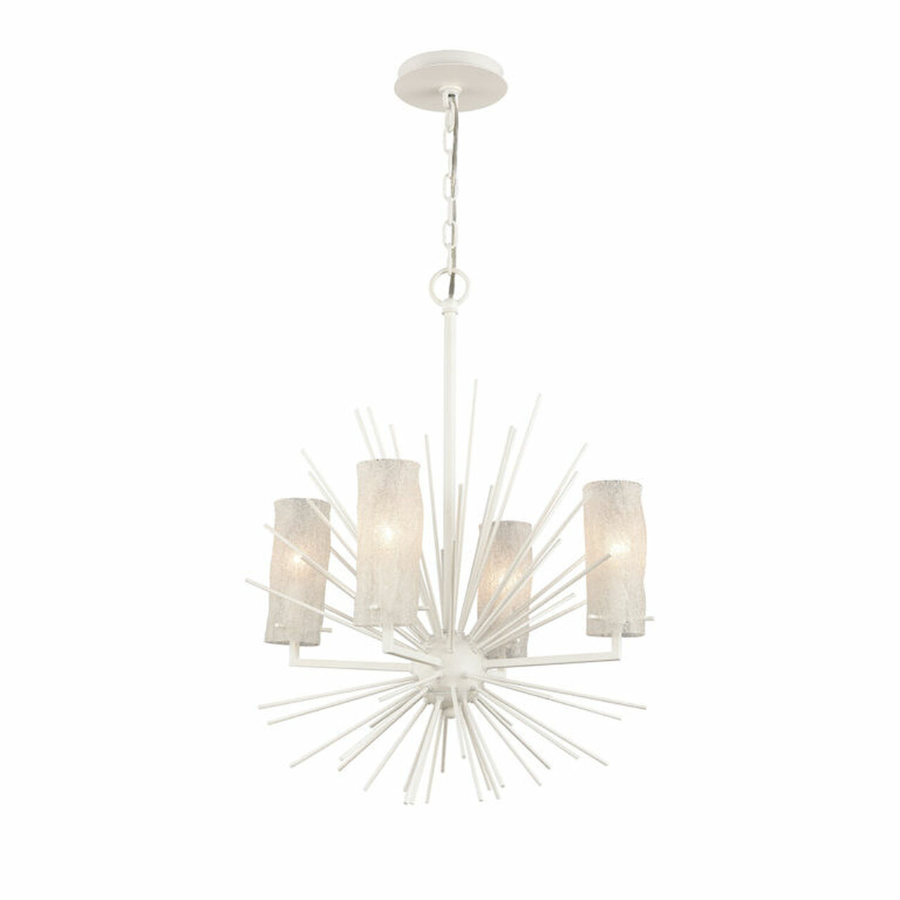 White Sea Urchin 4-Light Chandelier