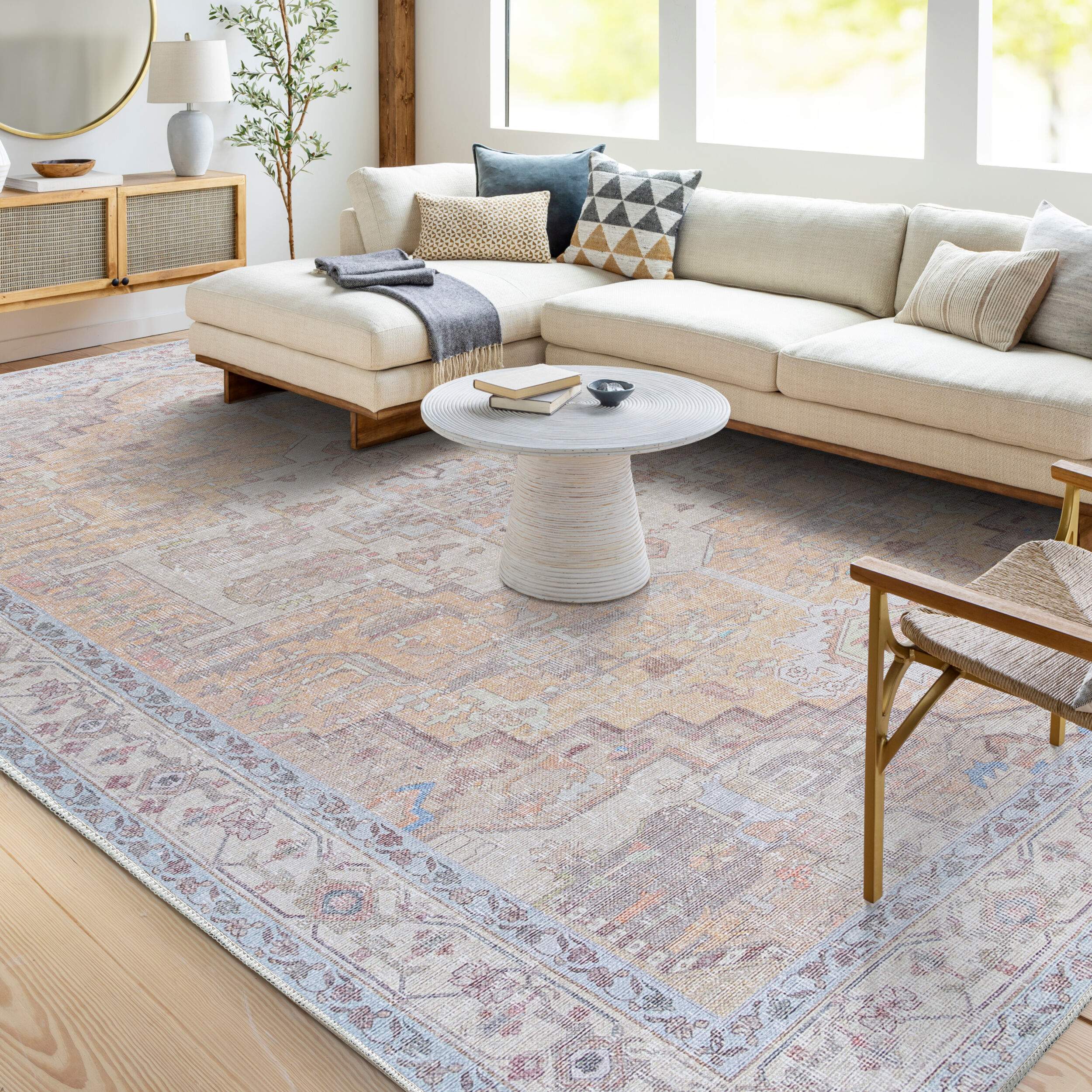 Large Room Rug Placement Example