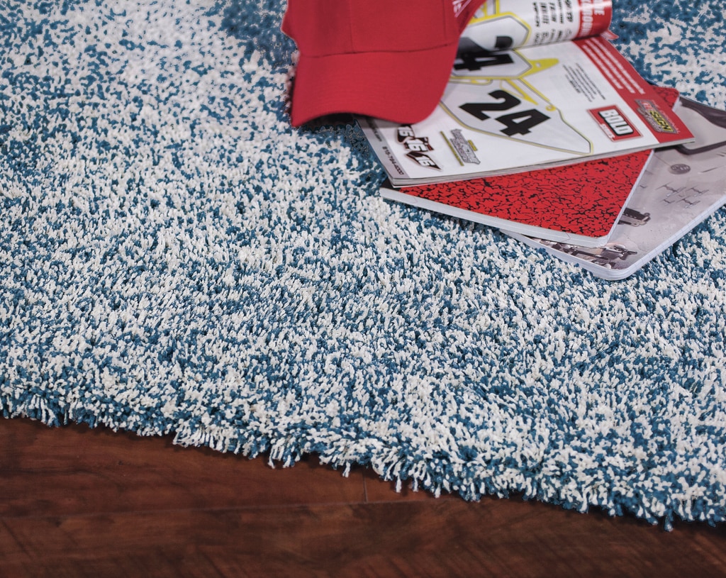 Indigo and Ivory Seashore Bliss Shag Rug