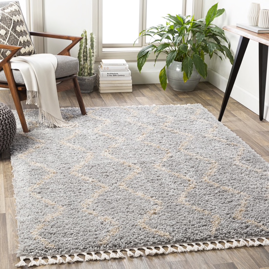 Monterey Sands Plush Grey Shag Rug