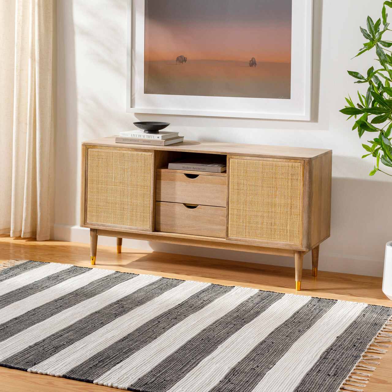 Sailor Striped Navy Blue Rug