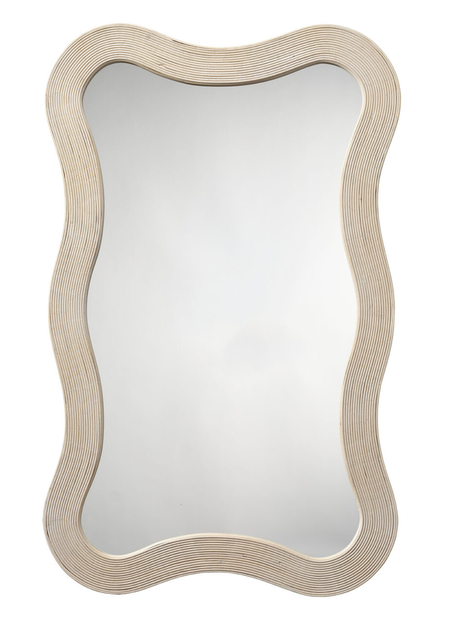 The Sandswept Rectangle Curvy Bamboo Mirror