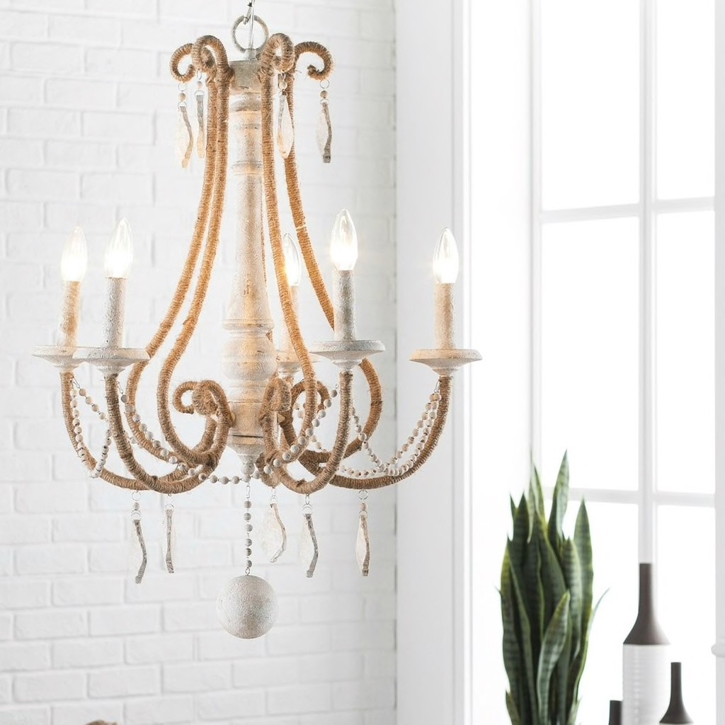 By the Sea Rope Wrapped Chandelier