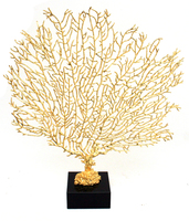 Gold Sea Fan Sculpture