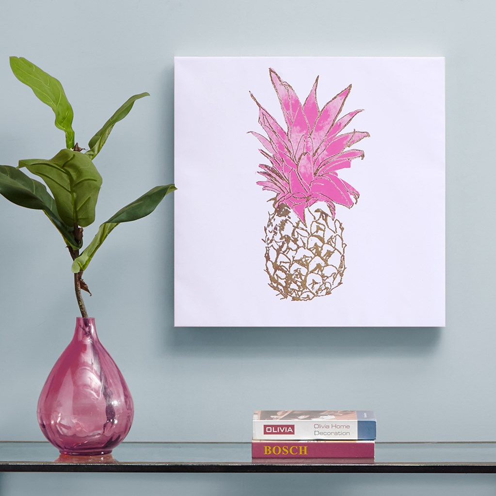 Pink Pineapple Gold Art