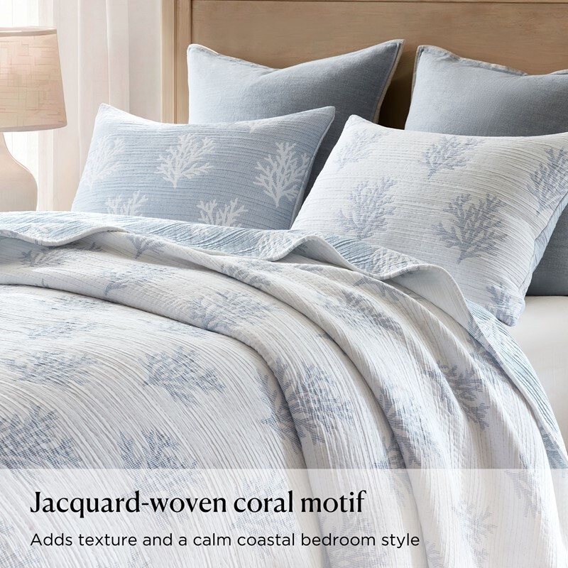 Graphic Image showing woven Jacquard Coral Fabric