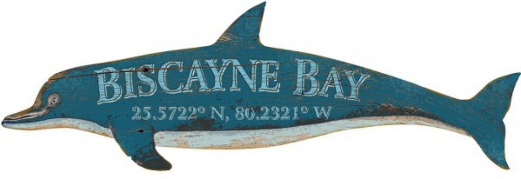 Blue Dolphin Custom Latitude Sign