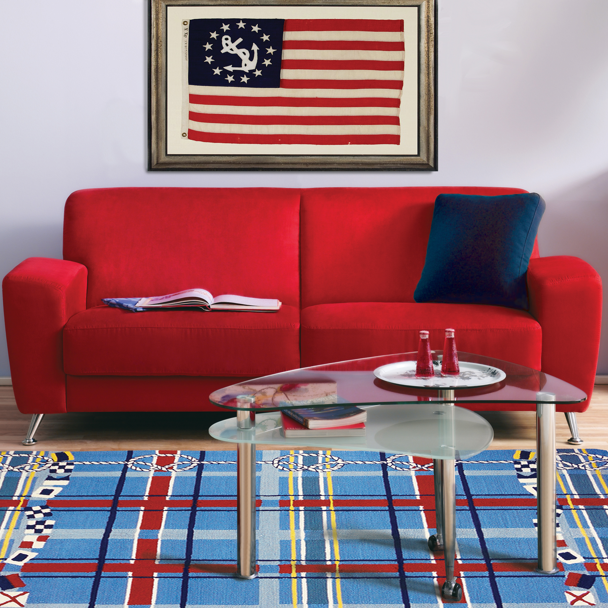 Nautical Plaid Rug