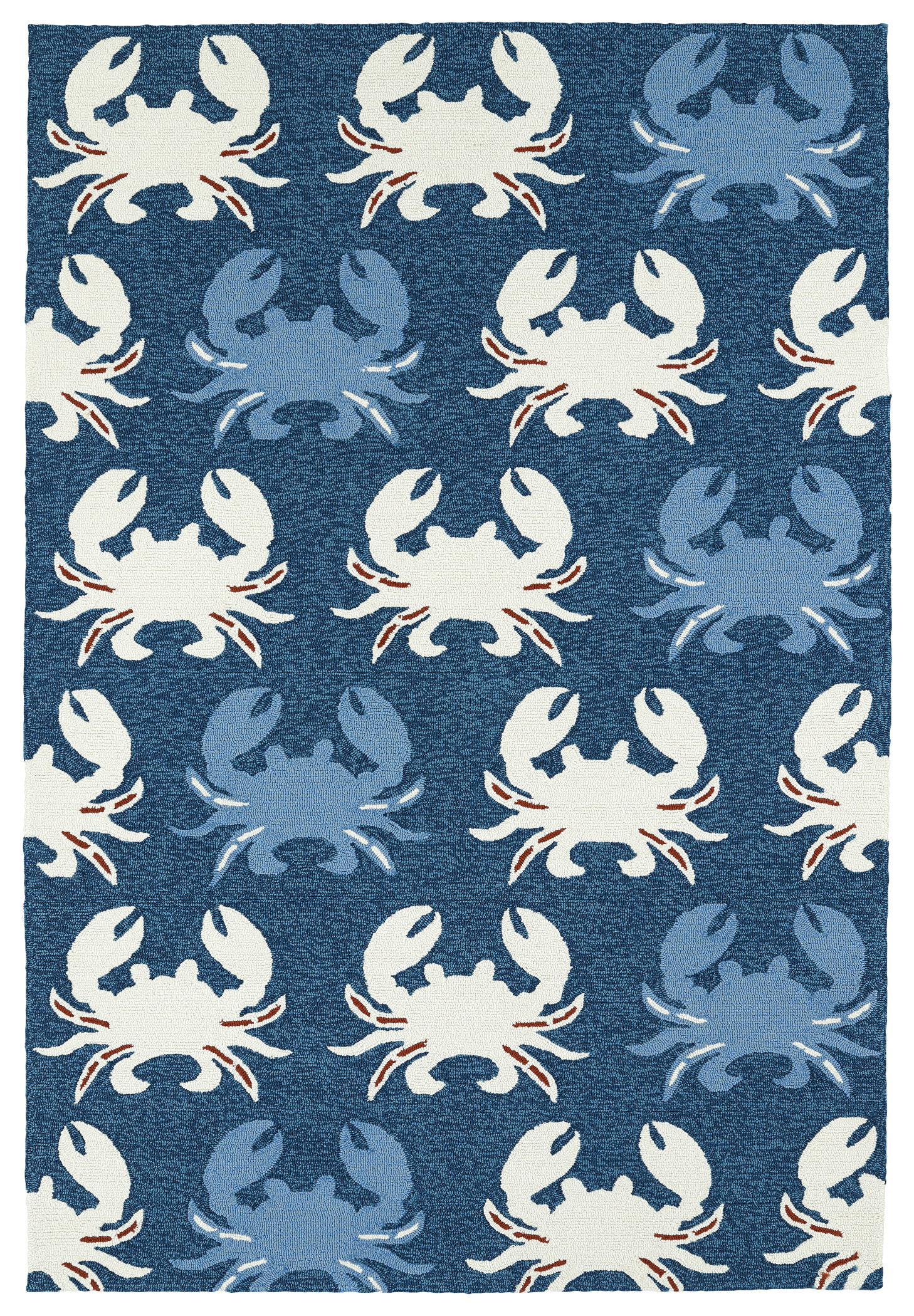 blue crab rug from Kaleen