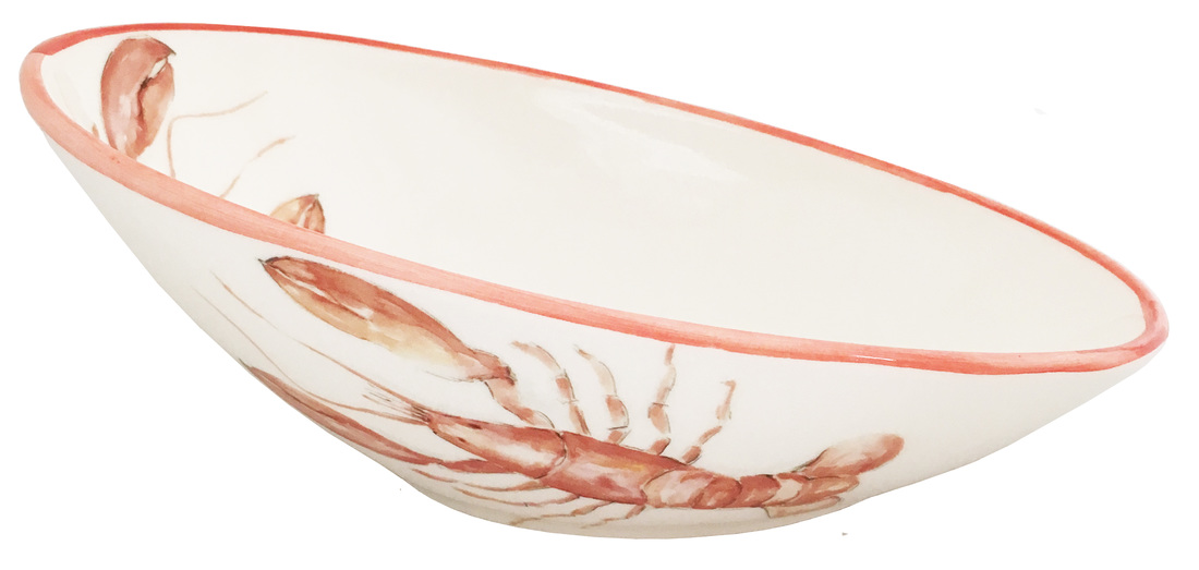 Lobster Diagonal Serving Bowl