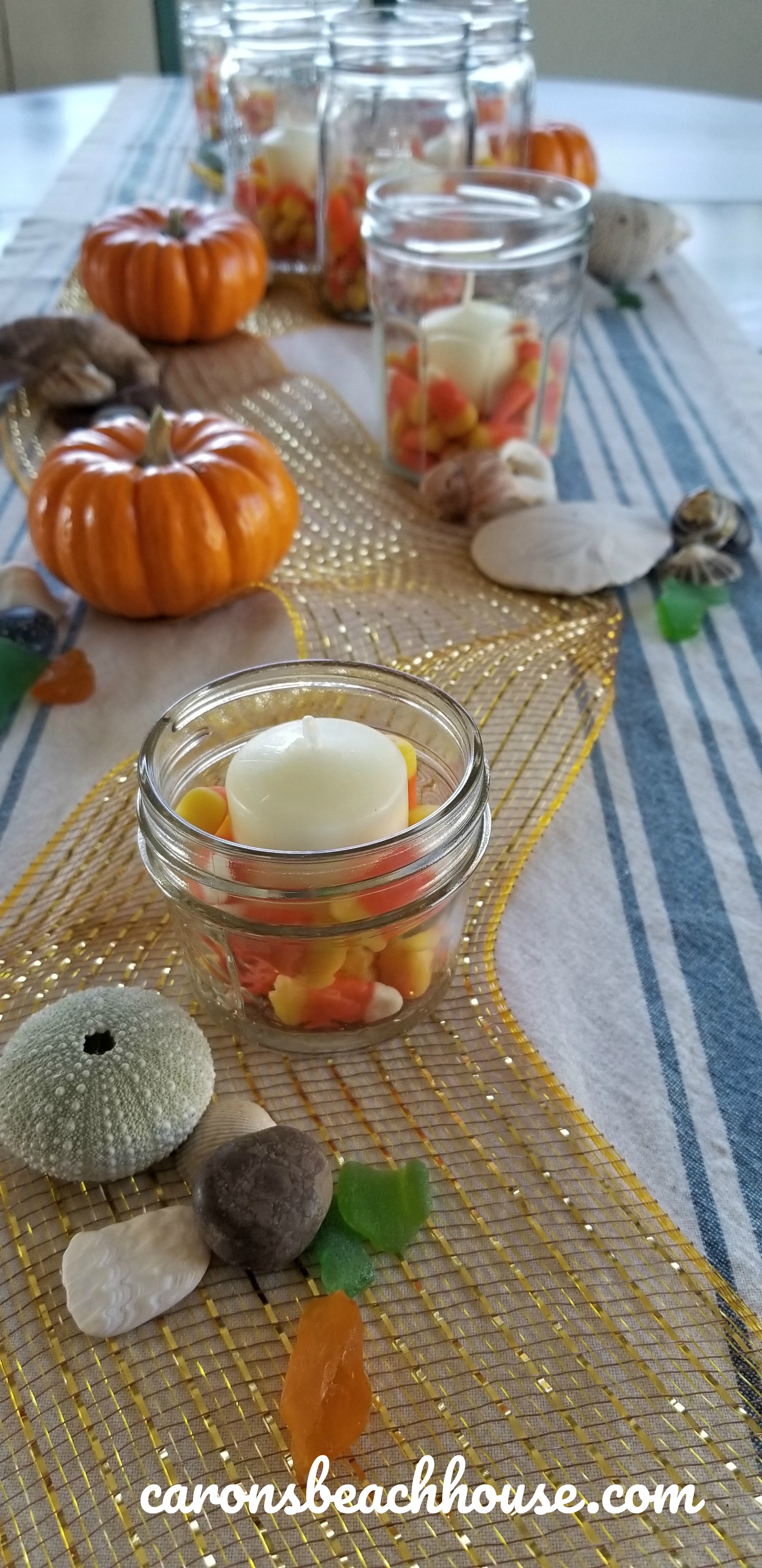 Casual Fall Coastal Tablescape - Caron's Beach House