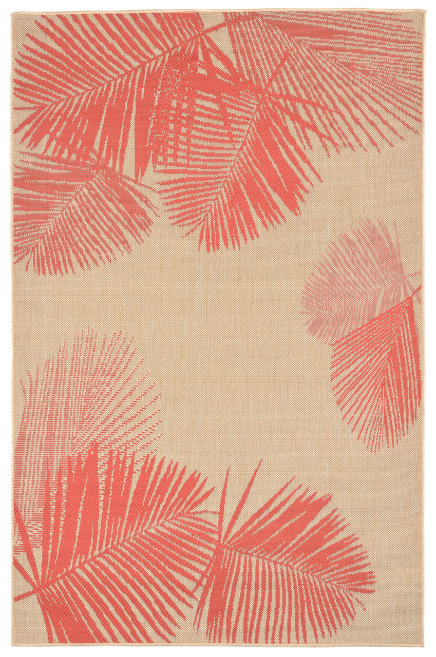 Terrace Palm Rug - Coral