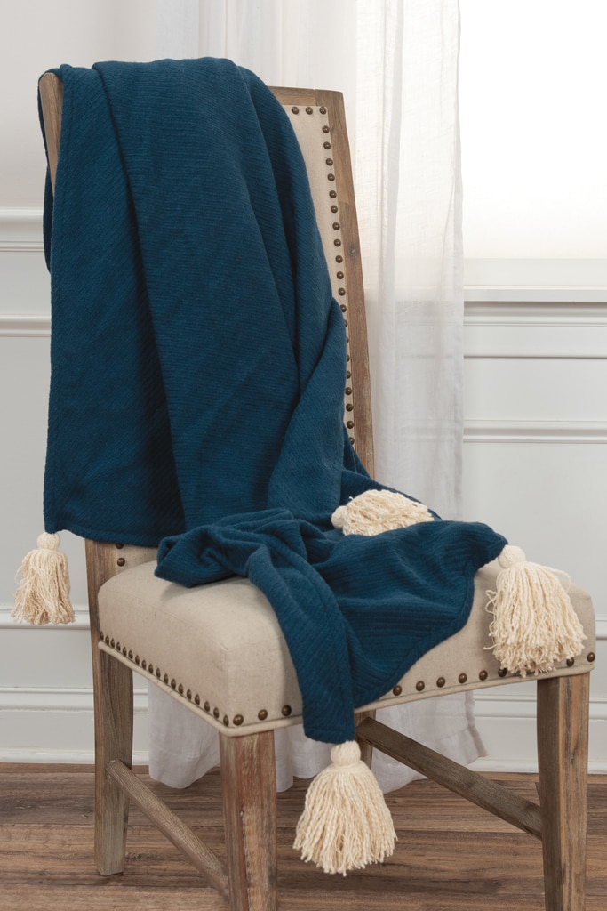 Romance on the Coast Throw - Deep Blue