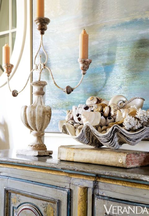 Shells, seashells and coral home decor