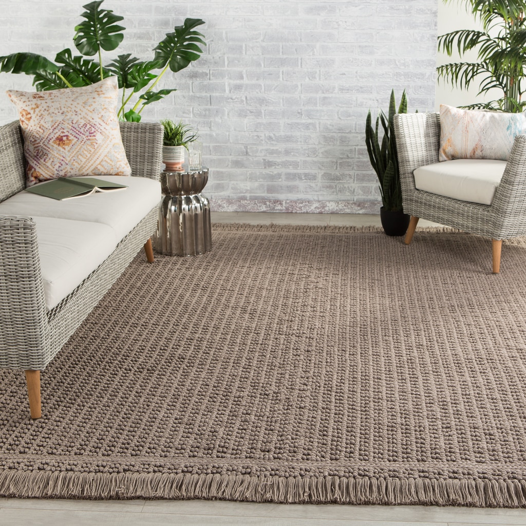 Dark Taupe Handwoven Soleil Villa Area Rug